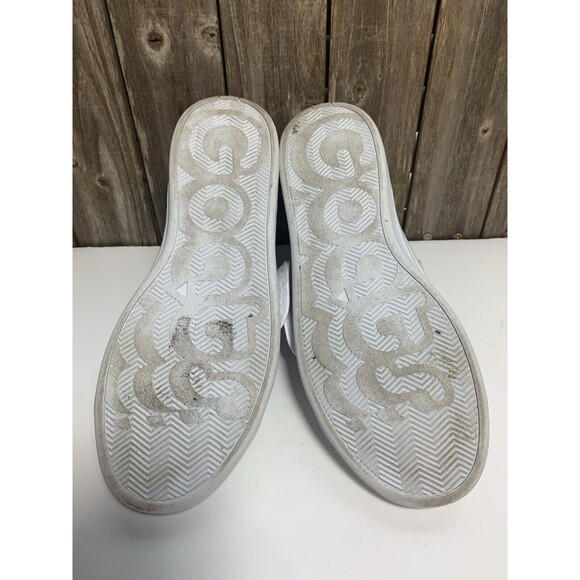 GOATS Sneakers Platform Smooth White Leather Slip On Hook Loop Mens Shoe Sz 9.5 - Picture 7 of 9